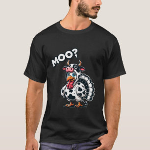 Funny Cow Turkey Moo Thanksgiving  T-Shirt