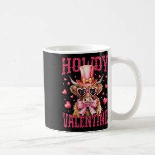Funny Cow Valentine Cute Western Heart Sungles Coffee Mug