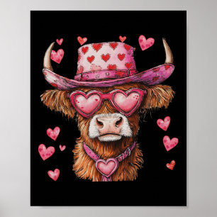 Funny Cow Valentine Mens Womens Kids Poster