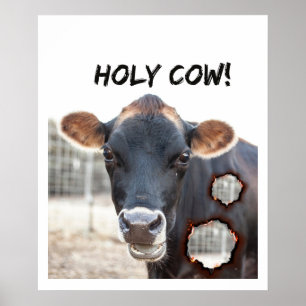 funny cow wall art