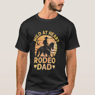 Funny Cowboy Dad Western Rodeo Dad Bull Riding T-Shirt