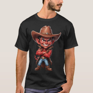Funny cowboy devil cowboy graphic t shirt