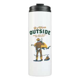 Funny Cowboy Drinking Whiskey Thermal Tumbler