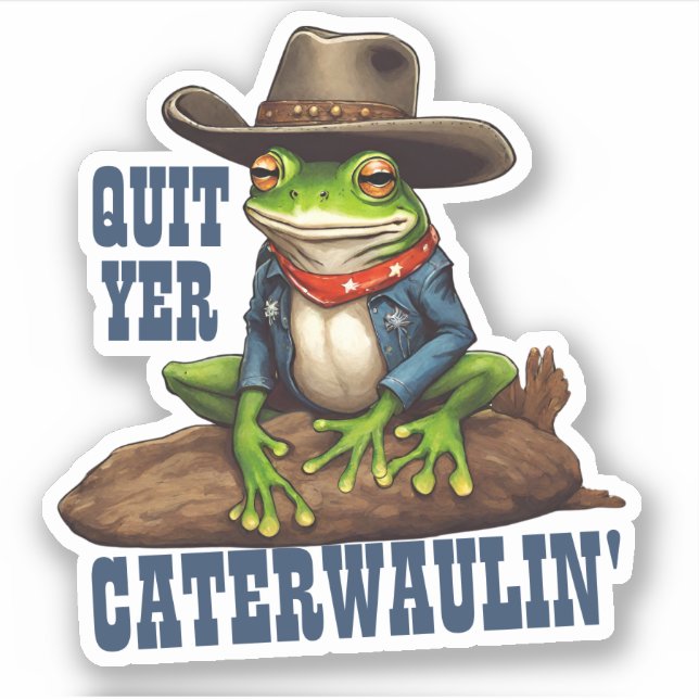 Funny cowboy frog western caterwaulin personalised (Front)