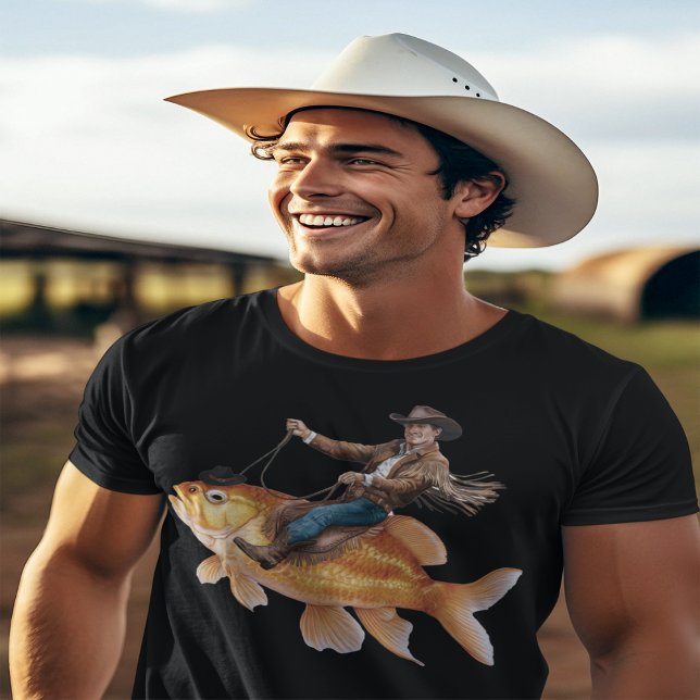 Funny cowboy riding a fish T-Shirt (Creator Uploaded)