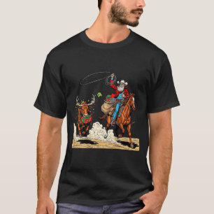 Funny Cowboy Santa Christmas Holiday Western Style T-Shirt