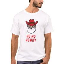 Funny cowboy santa cowboy graphic t shirt