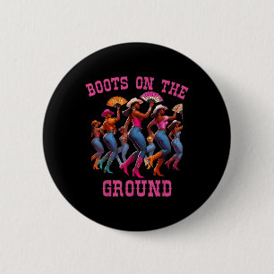 Funny Cowgirl Boots Bling Women Gift Cute Love Cou 6 Cm Round Badge