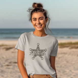 Funny Cowgirl Sheriff Star for Girls and women T-Shirt