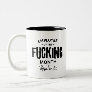 Funny Coworker Employee Gift, Humour month   Two-Tone Coffee Mug