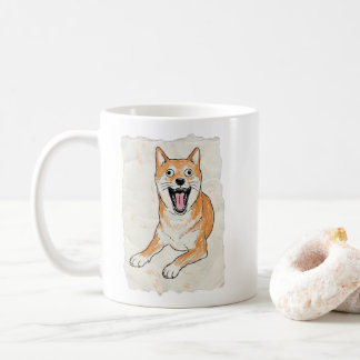 Funny Coworker Gift - Internal Screaming Shiba Inu Coffee Mug
