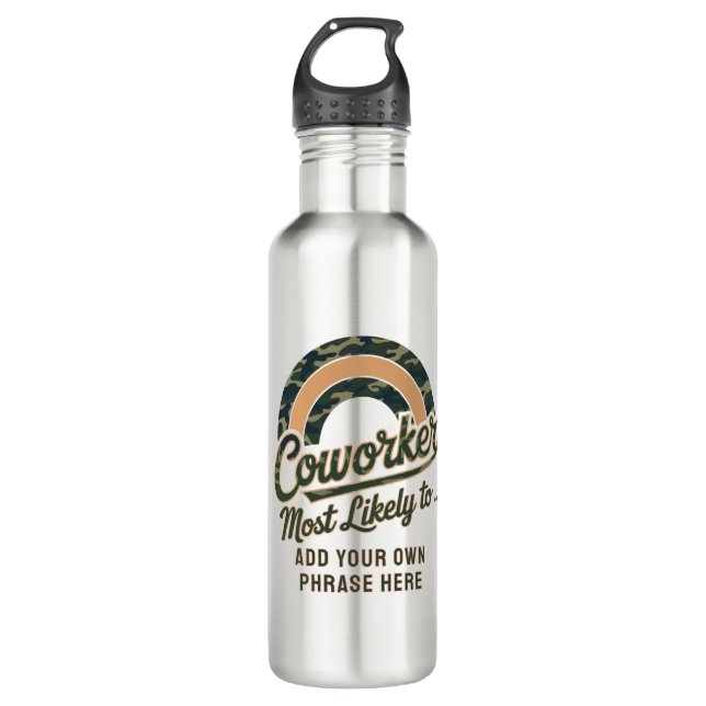 Funny Coworker Gifts Most Likely To : PERSONALIZED 710 Ml Water Bottle (Front)