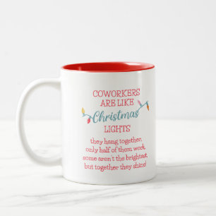 Funny Coworker Holiday Humour Two-Tone Coffee Mug