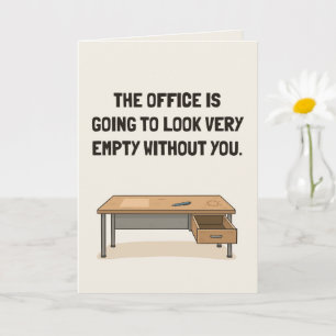 Funny Coworker Leaving Card Office Goodbye