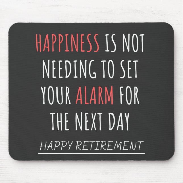 Funny coworker retirement mouse pad (Front)