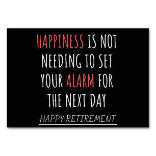 Funny coworker retirement table number