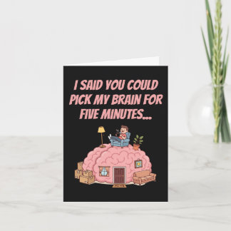 Funny Coworker Thank You Pick My Brain Humour Card