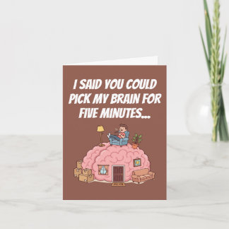 Funny Coworker Thank You Pick My Brain Humour Card