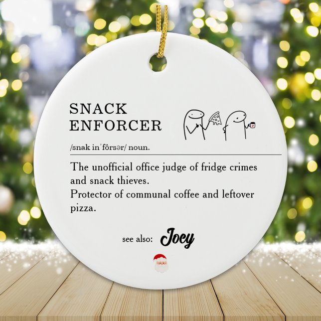 Funny Coworker Workplace Office Christmas Meme Art Ceramic Ornament (Funny Coworker Workplace Office Christmas Meme Art Ceramic Ornament)