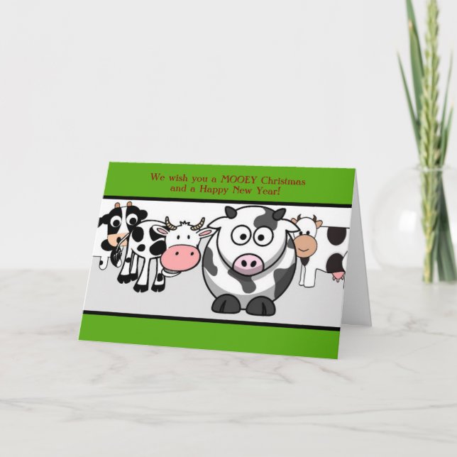 Funny Cows Christmas Holiday Card (Front)