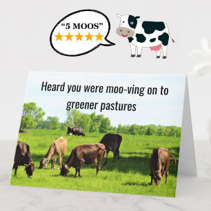 Funny Cows Happy Retirement Joke Card 