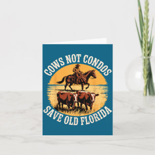 Funny Cows Not Condos Save Old Card