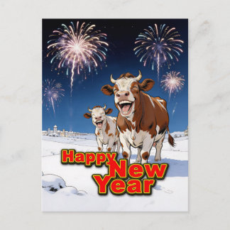 funny cows postcard