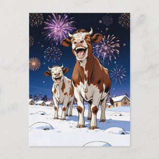 funny cows postcard