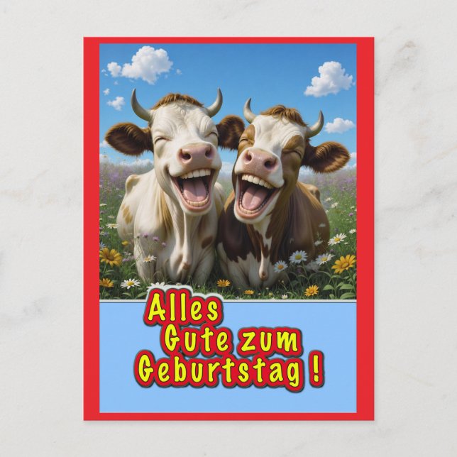 funny cows postcard (Front)