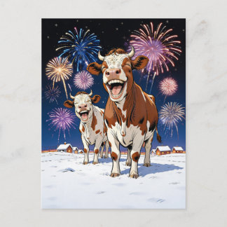 funny cows postcard