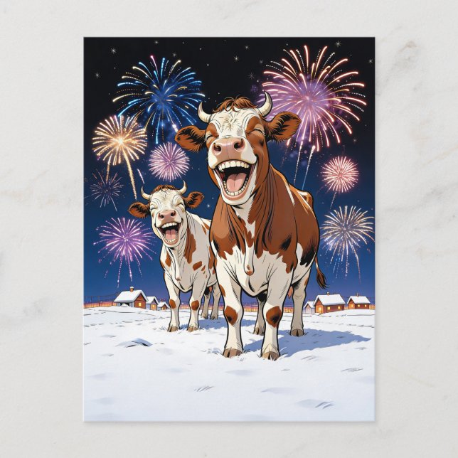 funny cows postcard (Front)