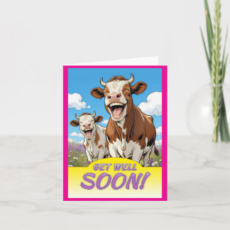 funny cows thank you card