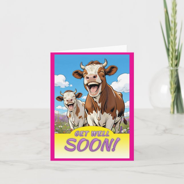 funny cows thank you card (Front)