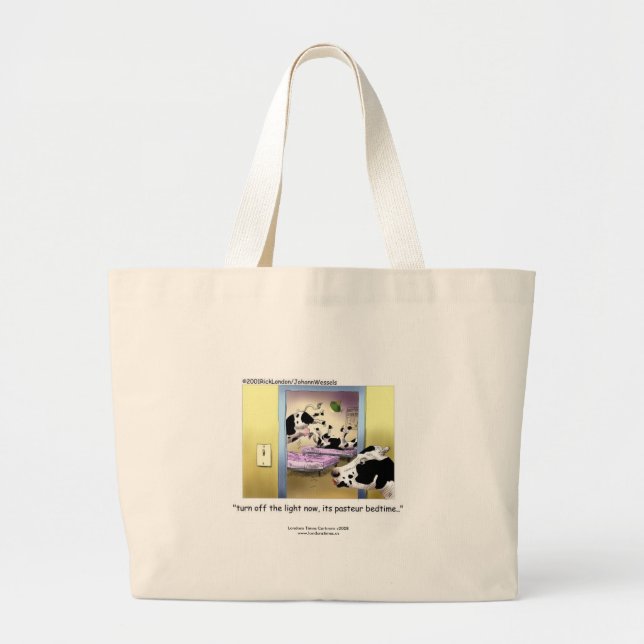 Funny Cows: Tote Bag "Pasteur Bedtime" (Front)