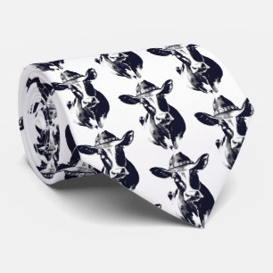 Funny Cows Western Cowboy Pattern Tie