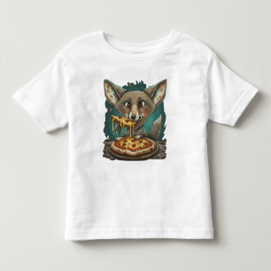 Funny coyote eating pizza toddler T-Shirt