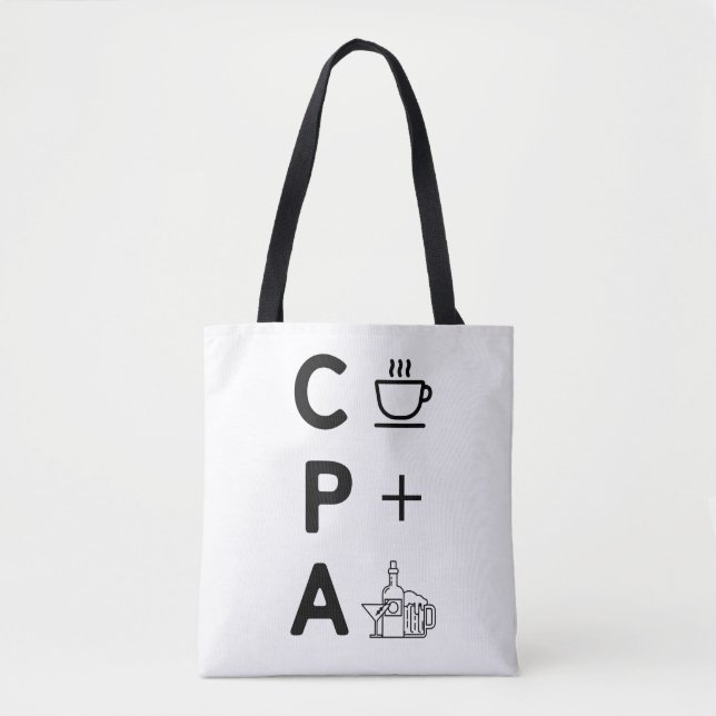 Funny CPA Certified Public Accountant Tax Season Tote Bag (Front)