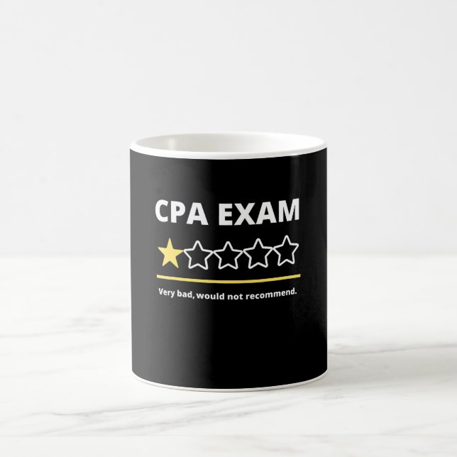 Funny CPA Exam Accountant  Men Women Gift One Star Coffee Mug (Center)