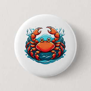 funny-crab 6 cm round badge