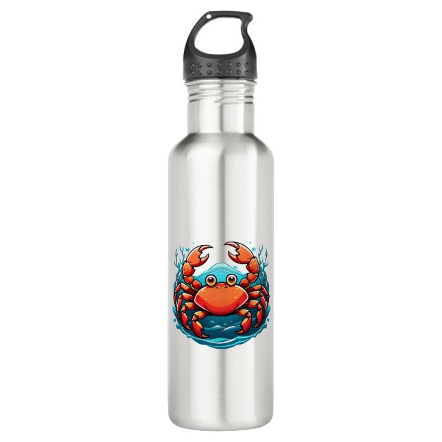 funny-crab 710 ml water bottle (Front)