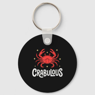Funny Crab Art For Men Women Kids Crabby Crabbing  Key Ring