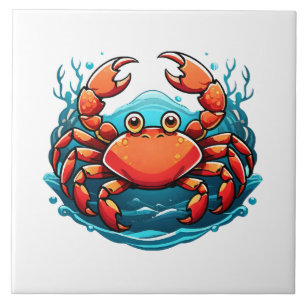 funny-crab ceramic tile