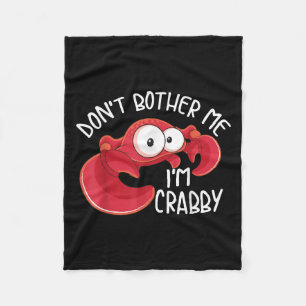 Funny Crab Costume For Men Women Crab Eating Fan C Fleece Blanket