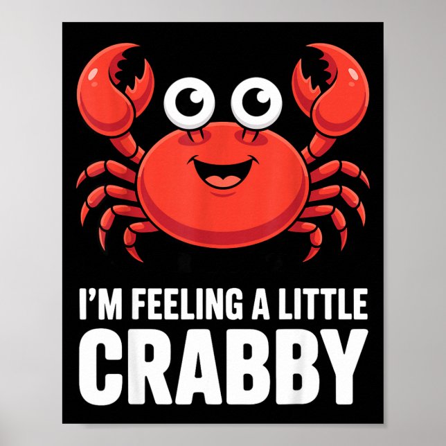 Funny Crab Costume For Men Women Crab Eating Fan C Poster (Front)