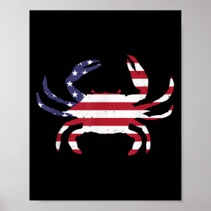 Funny Crab Costume For Men Women Kids Seafood Crab Poster