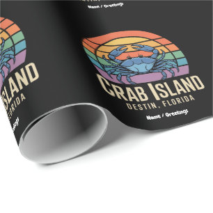 Funny Crab Funny Island Destin FL Cool Wrapping Paper