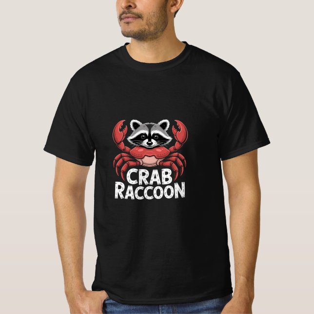 Funny Crab Raccoon Hybrid Animal Cute Sea  T-Shirt (Front)