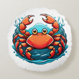 funny-crab round cushion