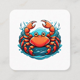 funny-crab square business card