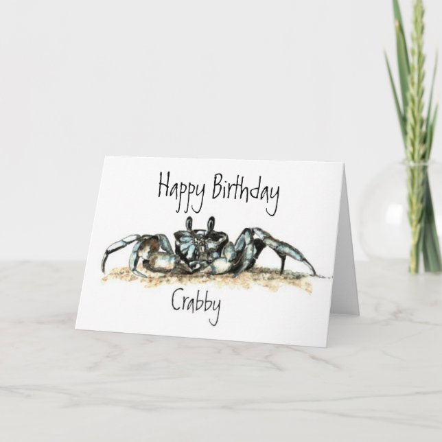 Funny, Crabby, Crab Card (Front)